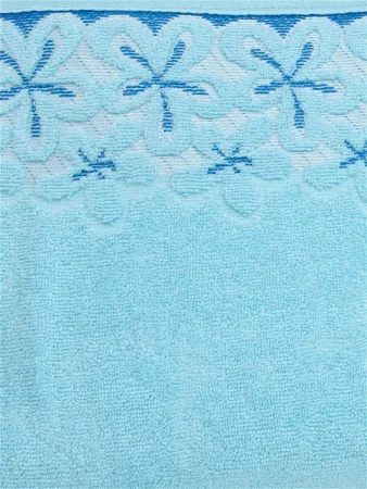 70/130 голубая мята - Полотенце махровое Ромашка