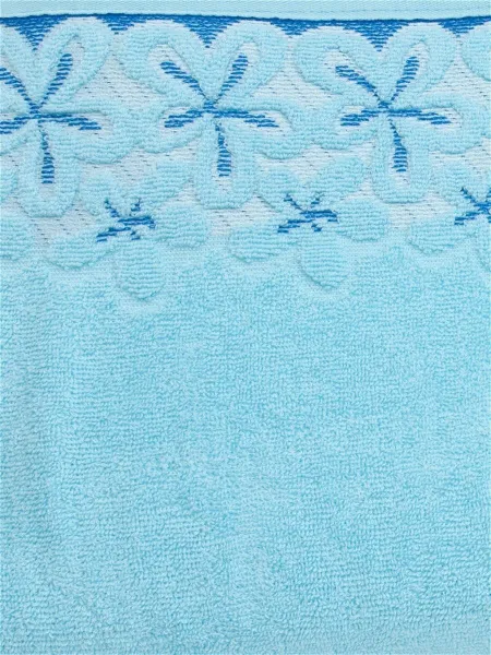 70/130 голубая мята - Полотенце махровое Ромашка