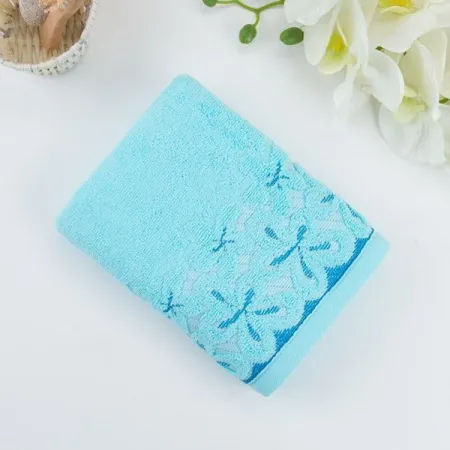 50/90 голубая мята - Полотенце махровое Ромашка