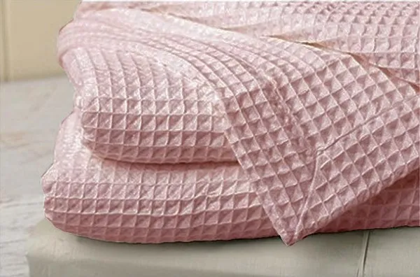 145/210 розовый - Покрывало вафельное