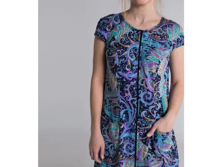 48 - синий Халат трикотажный 151-47