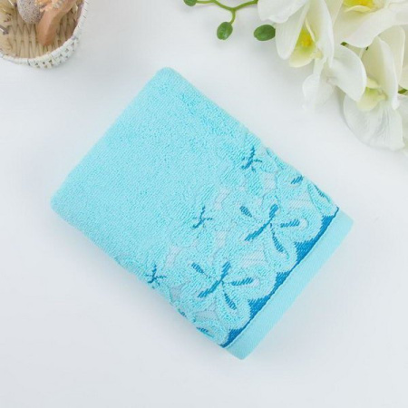 50/90 голубая мята - Полотенце махровое Ромашка 50/90 голубая мята - Полотенце махровое Ромашка