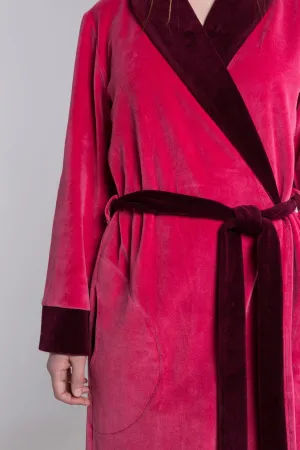 44 - бордовый - Мод.141-21 Халат велюровый