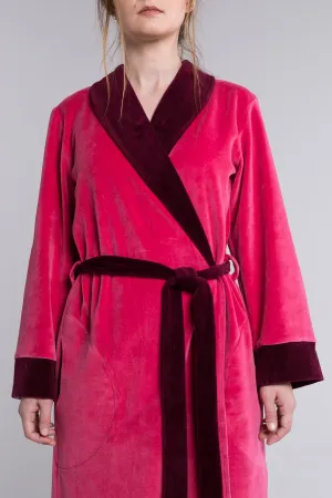 44 - бордовый - Мод.141-21 Халат велюровый