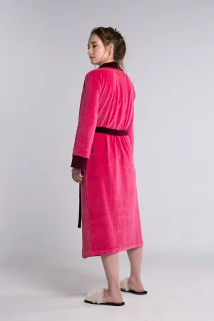 44 - бордовый - Мод.141-21 Халат велюровый