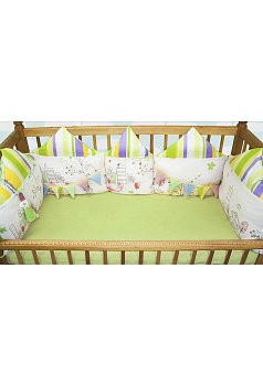 Бортик в кроватку развивающий "Домики"