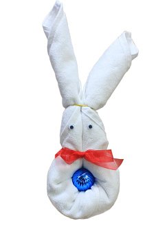 Полотенце сувенирное "Зайка новогодний"